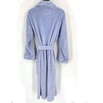 Oscar de la Renta Vintage Womens Fleece Quilted Wrap Tie Waist Robe Purple Medium Photo 1