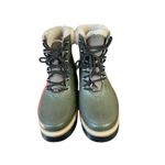 Marc Fisher LTD Women's Green Ankle Snow Boots Fur Trim Lace Photo 2