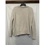 Philosophy  M Ivory Chenille Knit Pullover Sweater Velvet Super Soft Long‎ Sleeve Photo 3