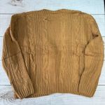 Brown Cable Knit Chunky V Neck Cardigan with 3 Decorative Pearl Buttons 2XL Size 2X Photo 2