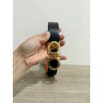 Ferragamo Salvatore Orange/Black Leather Gancini Buckle Reversible Belt 34'' Photo 2