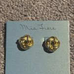 Mia Fiore Sterling Silver 14Kt Gold Plated Knot Stud Earrings Photo 1