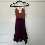 Free People  Women’s Small Purple Adella Chemise Lace Dress Slip Spaghetti Strap Photo 3
