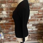 New Look  Petite Black Ribbed Long Sleeve Sweater Size 0 Photo 2