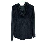 Michael Stars  Size Medium Sweater Black Velvet Hoodie Pullover Outerwear Soft‎ Photo 1