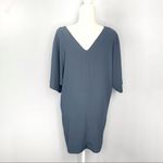 Forever 21  Blue Grey Oversized V Neck Shift Dress Tunic Minimalist Boho Style S Photo 2