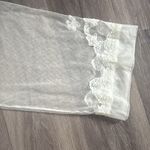 Victoria's Secret Cream Sheer Robe Intimates Sleepwear with Lace Beaded detail Photo 5