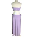 MISA Los Angeles Misa Eleven Knit Jersey Strapless Cut Out Midi Dress Lavender Size L NWT Photo 8