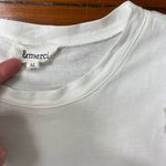 &merci &merci 100% Cotton White Eyelet Flutter Sleeve Midi Dress ~ Size Medium 💚🍄 Photo 6