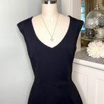 Cynthia Rowley Black V-Neck Fit & Flare Dress Size Large Photo 2