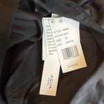 AQUA  Long Satin Flower Trim Maxi Dress Black Size 12 Formal Photo 4