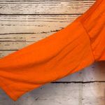 UNIQ‎ orange mesh Inset 3/4 sleeve top T Shirt Women’s Size M Medium Photo 3