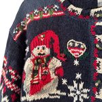 Heirloom Collectibles Women 18/20 3D Christmas Farmhouse Cardigan Cotton Blend Size XL Photo 2