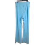 Naked Wardrobe Waffle Knit Flare Leg Pants Baby Blue Size 3X NWT Photo 2