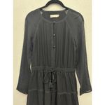 Tory Burch Silk Dress Size 2 Black Long Sleeve Knee Length Wedding Guest Photo 4