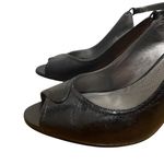 Tahari  Lacey Slingback Peep Toe Stiletto Heel Pumps Black Women Size 11M Photo 1