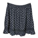 Abercrombie & Fitch Black White Floral Lace Trim Mini Skirt XL Photo 1