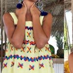 Anthropologie All Things MOCHI Remi Rainbow Embroidered Midi Dress 100% Linen Sleeveless XS Photo 5