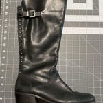 Arturo Chiang Z03- Billie 2 Blk Leather Riding Boots w/Buckle & Stud Detail 10 Photo 8