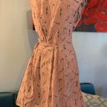 Maeve  Anthropologie Red Striped Tie Midi Dress Size 6 Photo 4