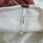 Free People  violet puff sleeve tie back mini dress white sz S Photo 4