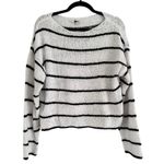 Madewell NWT  Boatneck Pullover Loose Knit Striped Sweater Oversized Size Small Photo 2