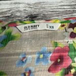 Old Navy Women's Floral Open Arm Cropped Blouse XS Extra Small Multicolor Sheer Photo 9