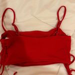Stradivarius Red Tie Crop Top Photo 1