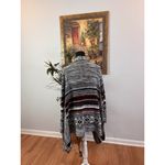 Ashley Stewart Women's 12 Aztec Tribal Knit Sweater Cardigan Open Raglan Sleeve Photo 2