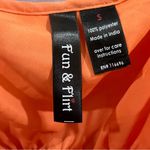 Fun & Flirt Bright orange ruffle sundress size small Photo 3