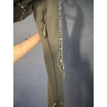 Alice + Olivia  Dress Womens Small Gray Beaded Silk Mini V Neck Fringe Party Photo 4