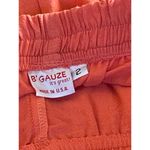 NWT B'Gauze Women's Orange 100% Cotton Pants Elastic Waist Sz 2 (L/XL) Size L Photo 2