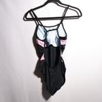 Nike VTG Black Pink One Piece Swimsuit Womens 10 Swim Y2K Retro 90s 00s Modest Photo 1