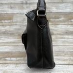 Brighton  Pebbled Leather Purse Shoulder Bag Black Braided Heart Classic Boho Y2K Photo 5