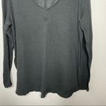 Mossimo Black Linen Blend Lightweight Vneck Long Sleeve Top size 2XL Photo 3