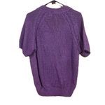 Vintage Liz Thomas Short Sleeve Purple Cardigan Size M Photo 5