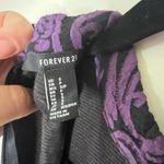 Forever 21 Fit & Flare Knit Mini Dress Black & Purple Women’s Size Small Photo 3