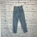 PacSun Ultra High Rise Slim Fit Jeans Light Wash Button Fly Size 23 Distressed Photo 9