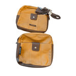 Riffty Small Crossbody Travel Duffle Bag Vintage Carry On Leather Canvas Shoulde Brown Photo 5