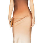 ROCOCO SAND Strapless Maxi Dress in Beige Brown Ombre X Photo 0