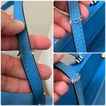 Michael Kors FLAWS Saffiano Leather Blue Two Tone Jet Set Travel Tote Bag Photo 8