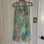 Lilly Pulitzer y2k peacock halter dress Photo 9