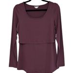 NWT Kindred Braverly Jane Pajama Top in Burgundy Plum Photo 0