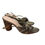 Loeffler Randall  Metallic Reed Pleated Twist Heels Sz. 12 Photo 2