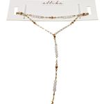 Ettika  | White Beaded Gold Chain Choker Necklace NWT Photo 0