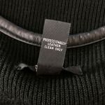 Alfani Womens Jacket Leather Wool Blend Knit Full Zip Black Size M Photo 3