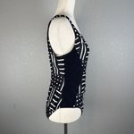 Madewell x Giejo Scoop Neck One Piece Swimsuit Size Large Black White Low Back Photo 4