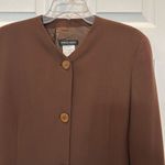 Giorgio Armani  Brown Wool Button Front Long Sleeve Jacket Size 40 Photo 2