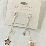 LC Lauren Conrad NWT Lauren Conrad dangly star and diamond earrings. Cubic zirconia Photo 0