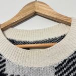 Abercrombie & Fitch Checkered Sweater Size Medium Black White Oversized Photo 4